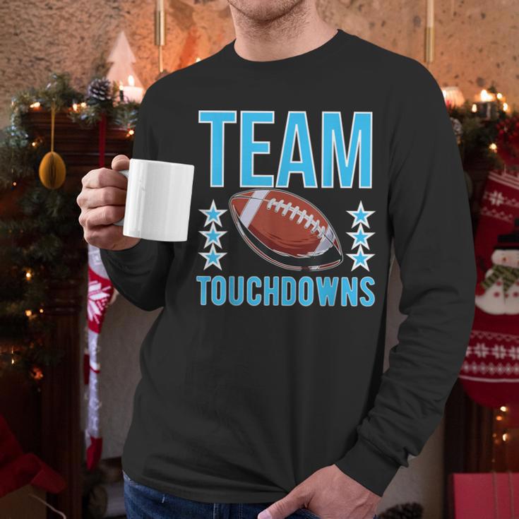 Cute Team Touchdowns Gender Reveal For Mom And Dad Men Long Sleeve T-Shirt