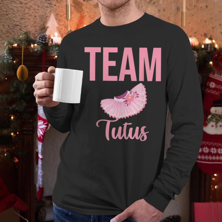 Cute Team Tutus Gender Reveal For Mom And Dad Men Long Sleeve T-Shirt
