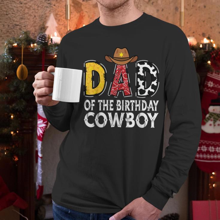 Dad 1st Birthday Cowboy Western Dad Birthday Boy Men Long Sleeve T-Shirt Dad 1st Birthday Cowboy Western Dad Birthday Boy Men Long Sleeve T-Shirt