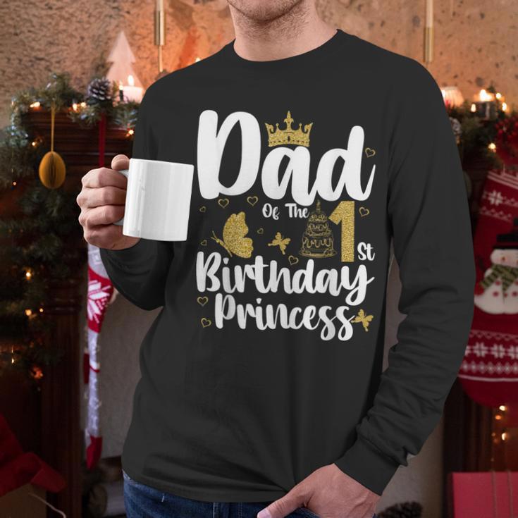 Dad Of The 1st Birthday Princess Girl 1 Years Old B-Day Men Long Sleeve T-Shirt