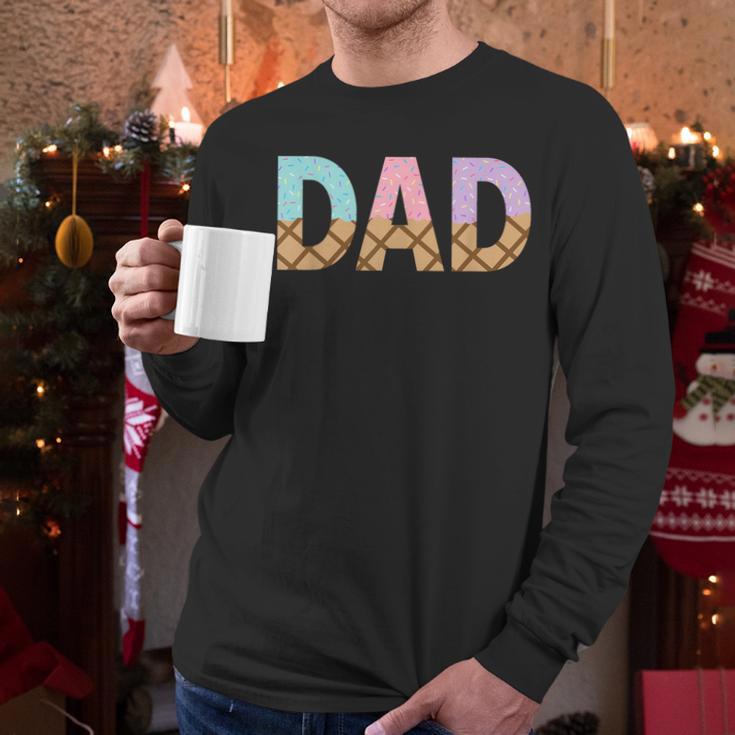 Dad Of 1st First Birthday Girl Ice Cream Men Long Sleeve T-Shirt