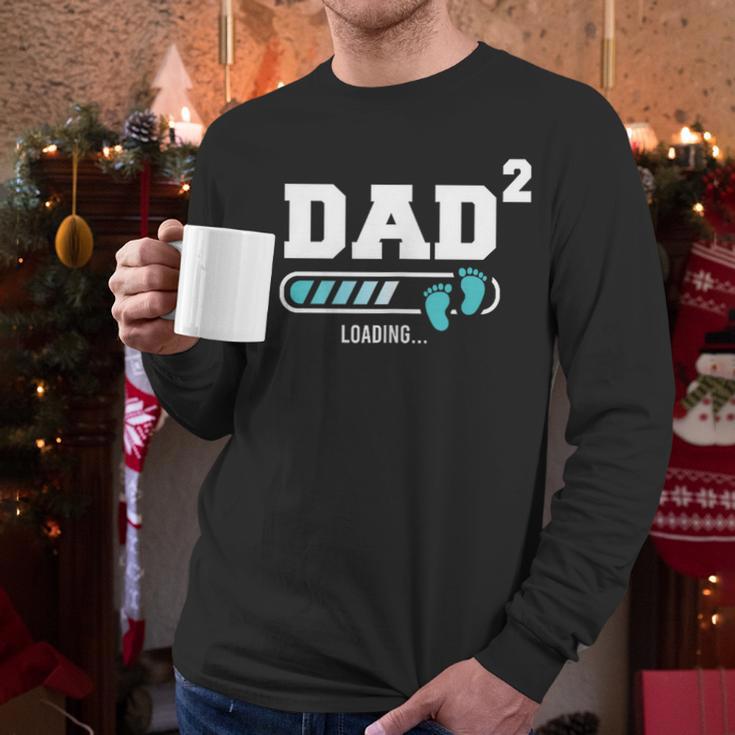 Dad 2 Second Time Dad Dad Of Two Men Long Sleeve T-Shirt