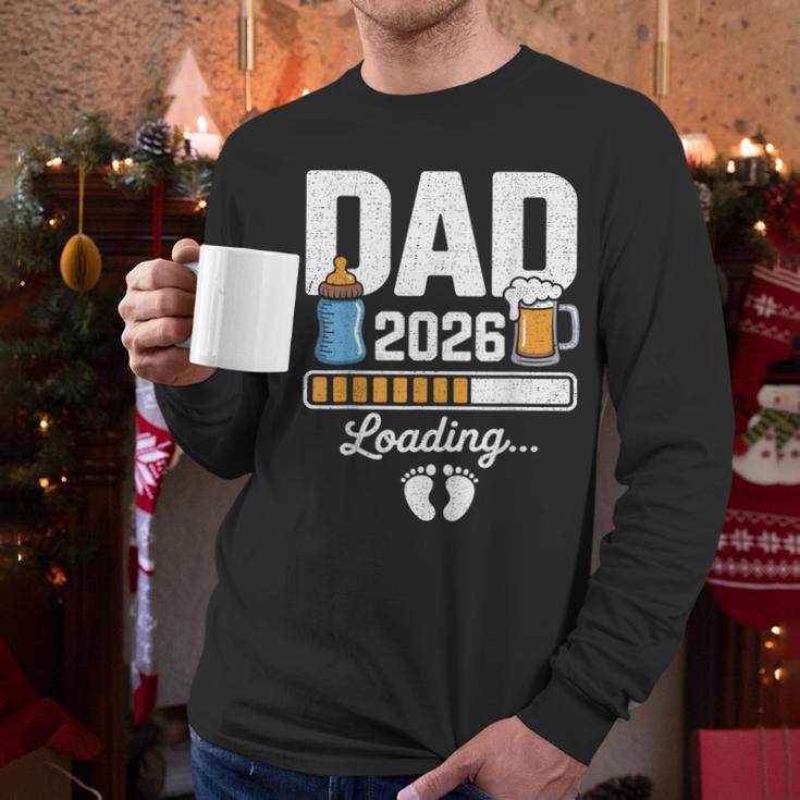 Dad 2026 Loading Expecting New Baby Announcement Men Men Long Sleeve T-Shirt
