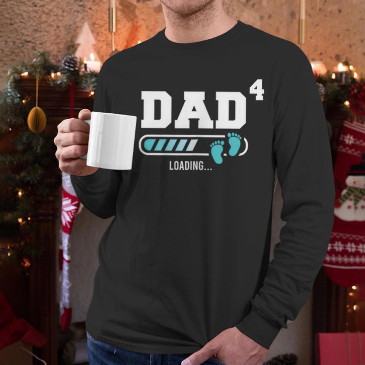 Dad 4 Fourth Time Dad Dad Of Four Men Long Sleeve T-Shirt