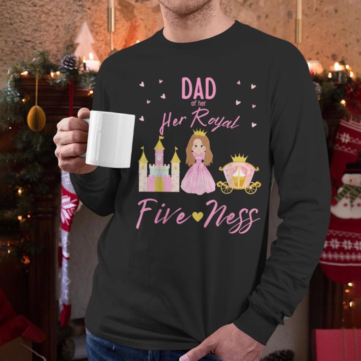 Dad 5th Birthday Her Royal Fiveness Princess Matching Men Long Sleeve T-Shirt