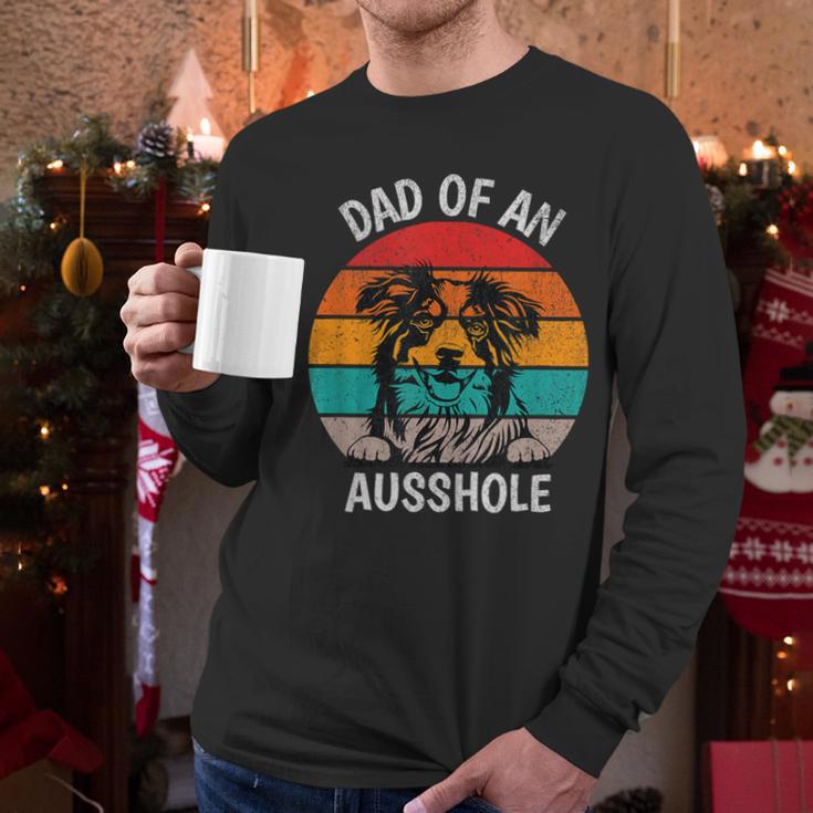 Dad Of An Ausshole Australian Shepherd Aussie Men Long Sleeve T-Shirt