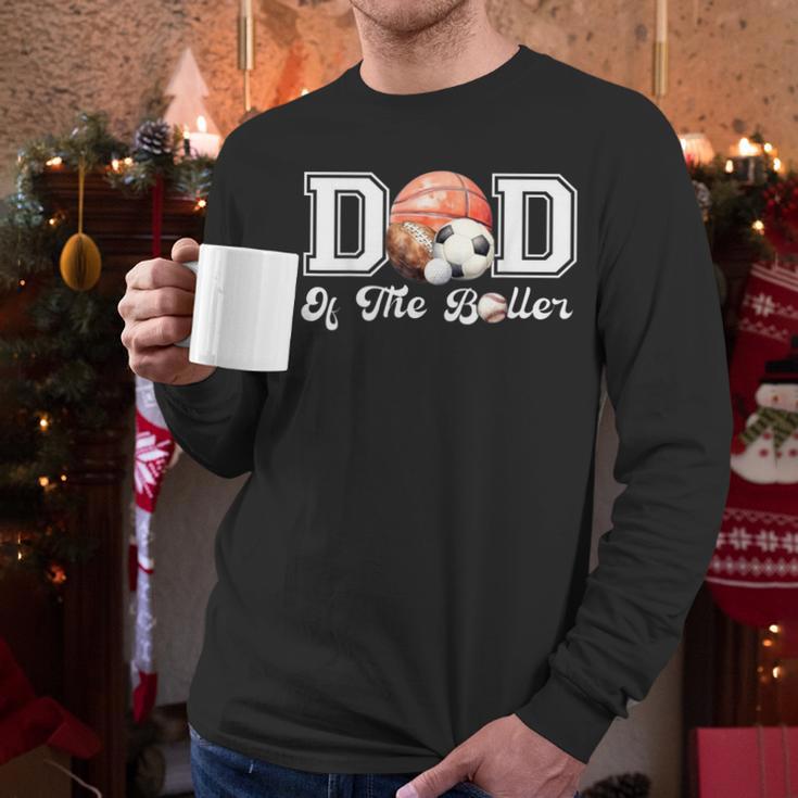 Dad Of The Birthday Boller Born 2 Ball Matching Family Party Men Long Sleeve T-Shirt