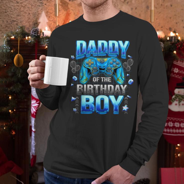 Dad Of The Birthday Boy Cool Gamer Video Game Birthday Men Long Sleeve T-Shirt