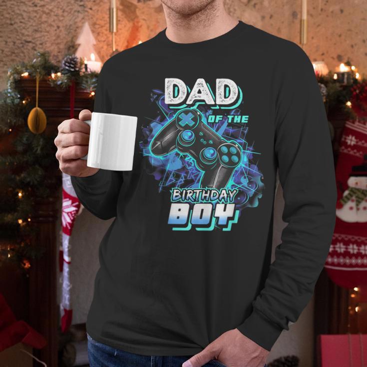 Dad Of The Birthday Boy Matching Video Game Birthday Party Men Long Sleeve T-Shirt