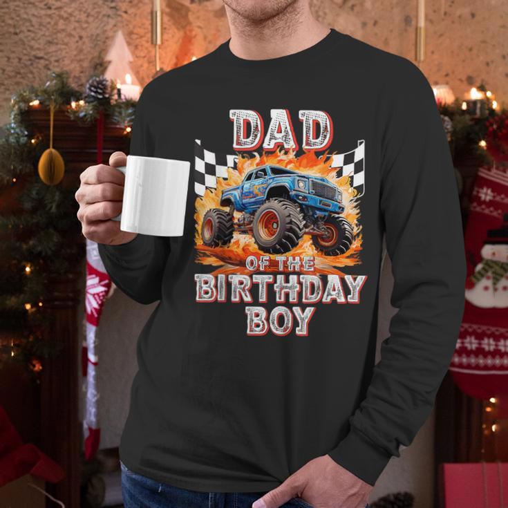 Dad Of The Birthday Boy Monster Truck Birthday Men Long Sleeve T-Shirt