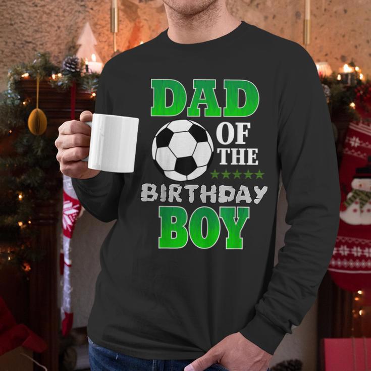 Dad Of The Birthday Boy Soccer Stars Outfit Men Long Sleeve T-Shirt