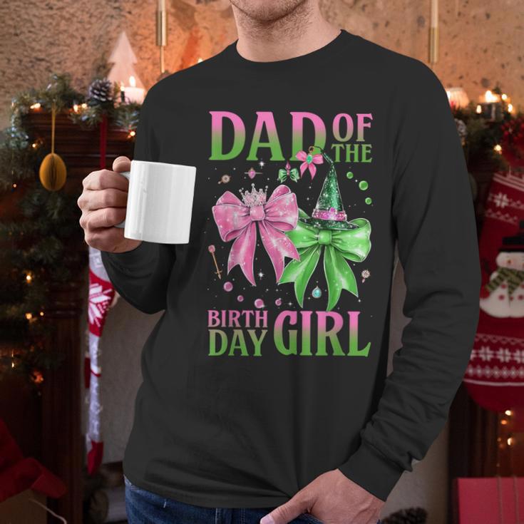 Dad Of The Birthday Girl Coquette Matching Family Party Men Long Sleeve T-Shirt