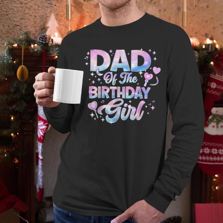 Dad Of The Birthday Girl Kpop Family Matching Party Men Long Sleeve T-Shirt