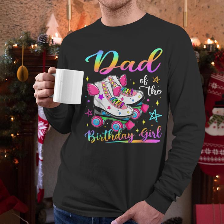 Dad Of The Birthday Girl Rolling Skate Family Matching Men Long Sleeve T-Shirt