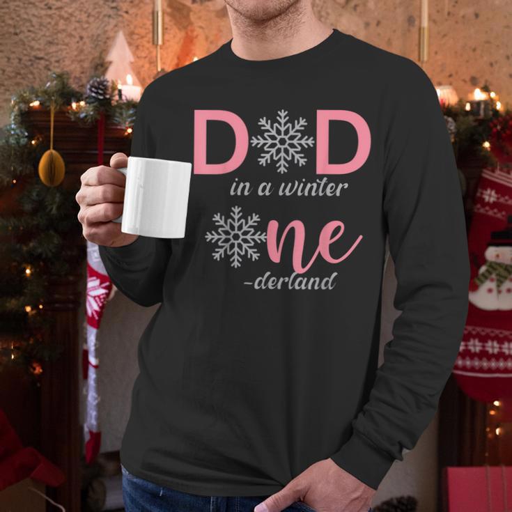Dad Of The Birthday For Girl Winter Onederland 1st Birthday Men Long Sleeve T-Shirt Dad Of The Birthday For Girl Winter Onederland 1st Birthday Men Long Sleeve T-Shirt