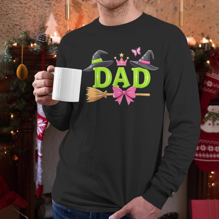 Dad Of The Birthday Girl Witch Family Party Decorations Men Long Sleeve T-Shirt