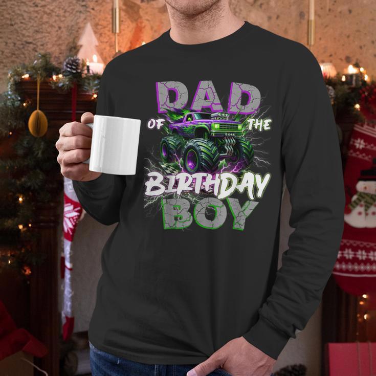 Dad Of The Birthday Monster Truck Family Matching Party Men Long Sleeve T-Shirt
