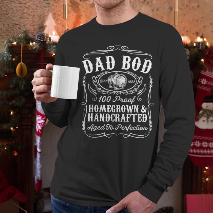 Dad BOD Whiskey Bourbon Lover For Dad Men Long Sleeve T-Shirt