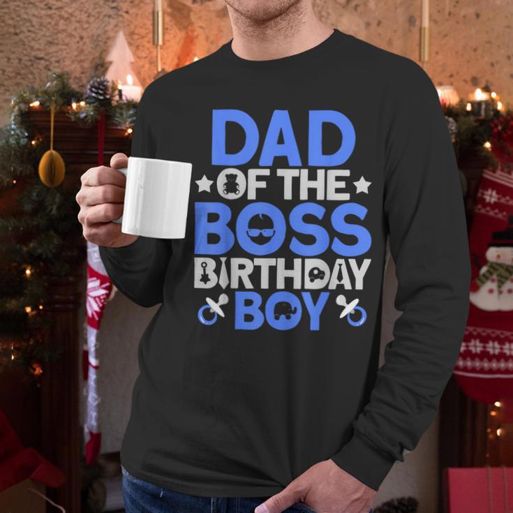 Dad Of The Boss Birthday Party Outfit Like A Boss Dad Men Long Sleeve T-Shirt