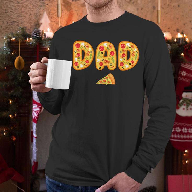 Dad Daddy Matching Birthday Squad Crew Pizza Family Men Long Sleeve T-Shirt