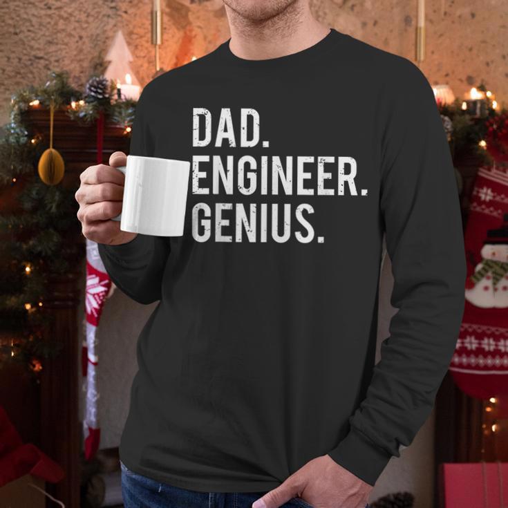 Dad Engineer Genius Cute Engineering Father Men Long Sleeve T-Shirt