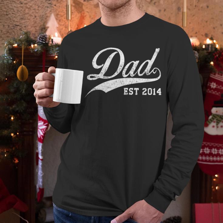 Dad Established 2014 Father's Day Men Long Sleeve T-Shirt