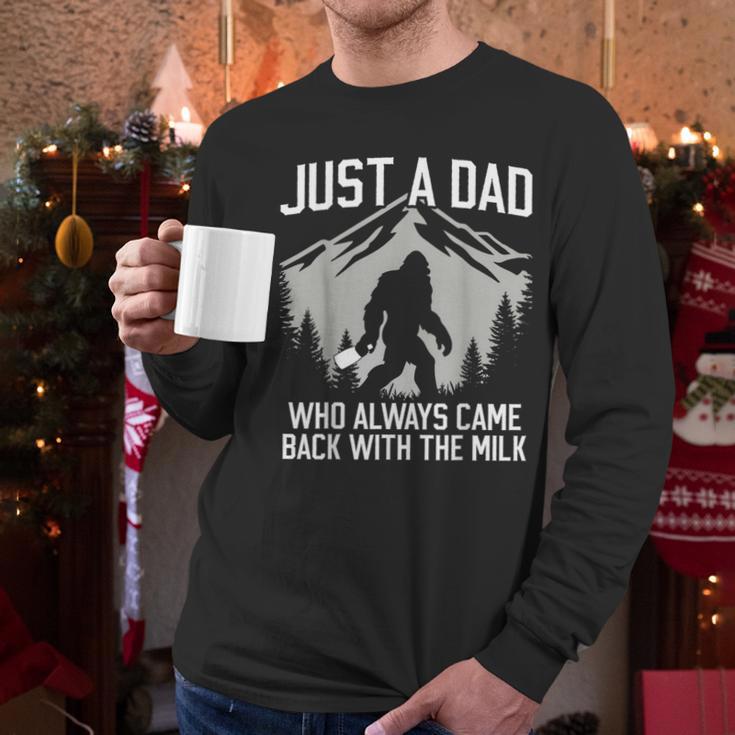 Dad Father Bigfoot Just A Dad Who Always Came Back Men Long Sleeve T-Shirt