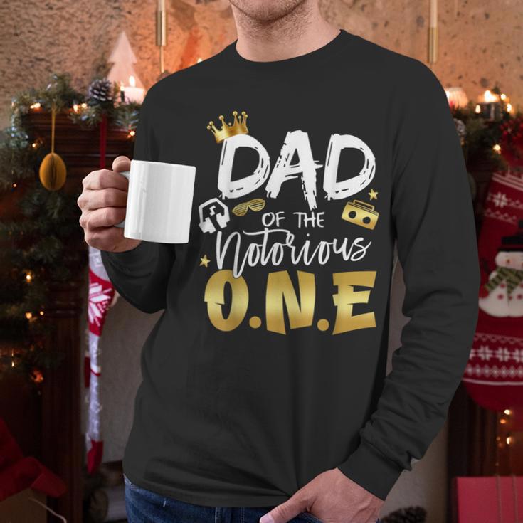 Dad Of The Notorious One Old School 1st Hip Hop Birthday Men Long Sleeve T-Shirt