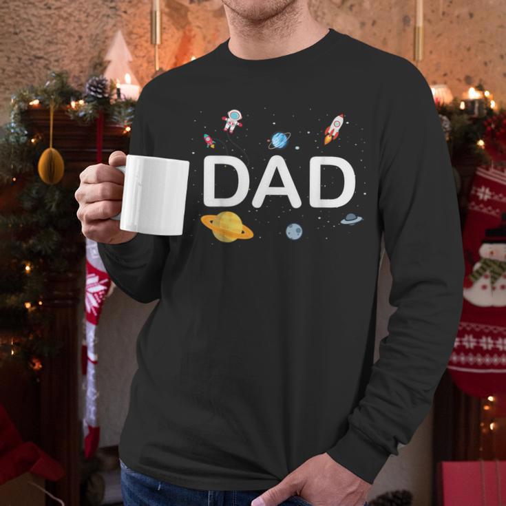 Dad Outer Space Birthday Party Family Boys Girls Men Long Sleeve T-Shirt