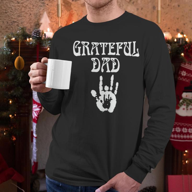 Dad Retro Distressed Grateful Dad Men Long Sleeve T-Shirt