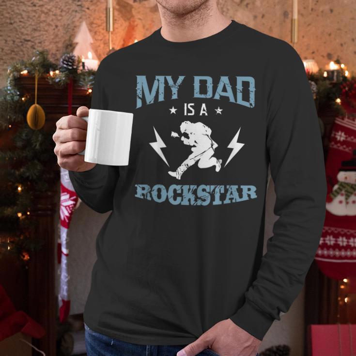 MY DAD IS A ROCKSTAR DADDY Father Sday Men Long Sleeve T-Shirt