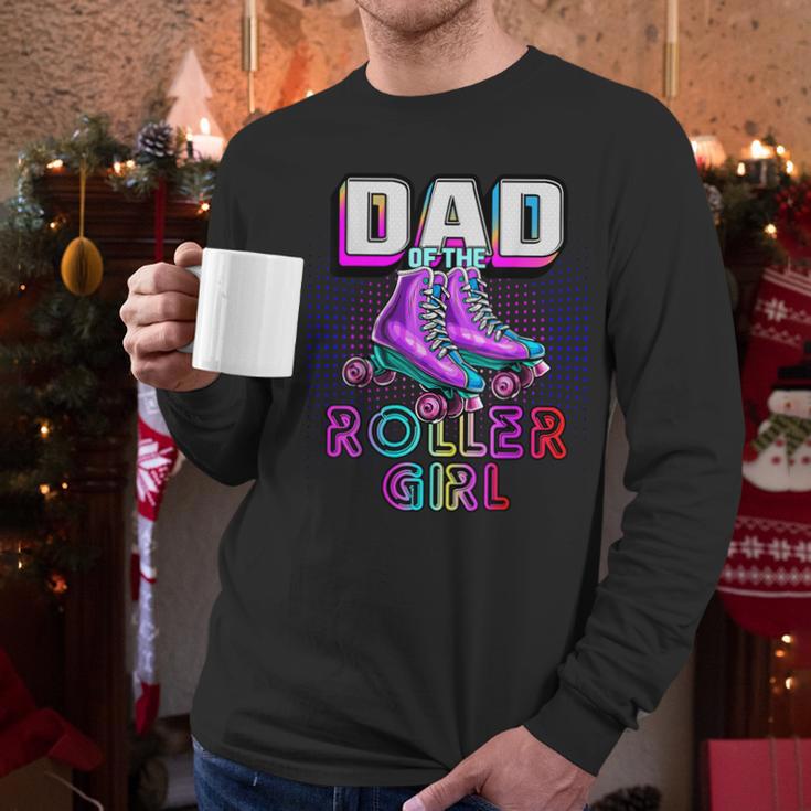 Dad Of Roller Girl Roller Skating Birthday Matching Family Men Long Sleeve T-Shirt