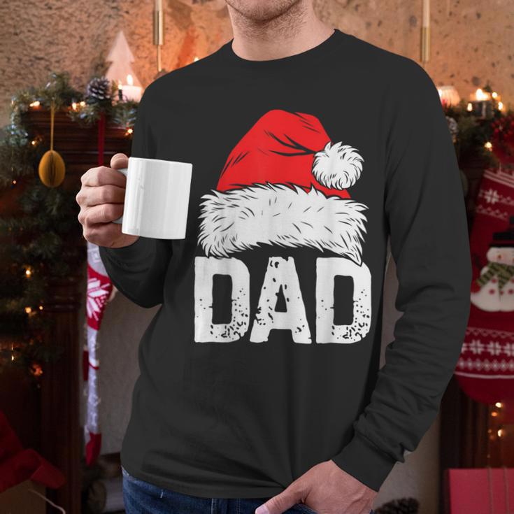 Dad Santa Christmas Family Matching Pajamas Papa Xmas Father Short Sleeve Men Long Sleeve T-Shirt