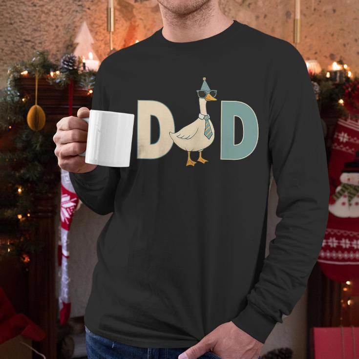 Dad Silly Goose 1st Birthday Family Matching Pocket Men Long Sleeve T-Shirt