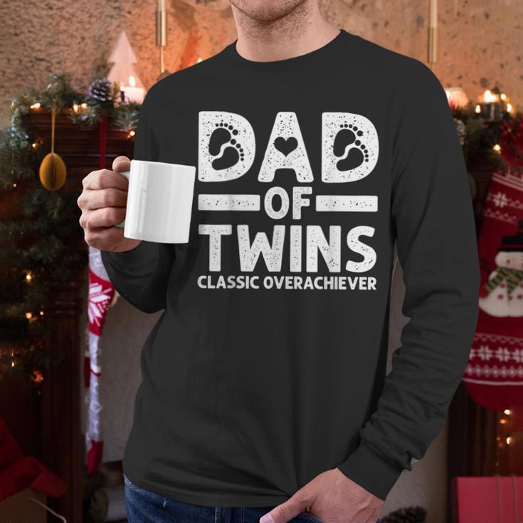 Dad Of Twins Classic Overachiever Cool Twin Dad Men Long Sleeve T-Shirt