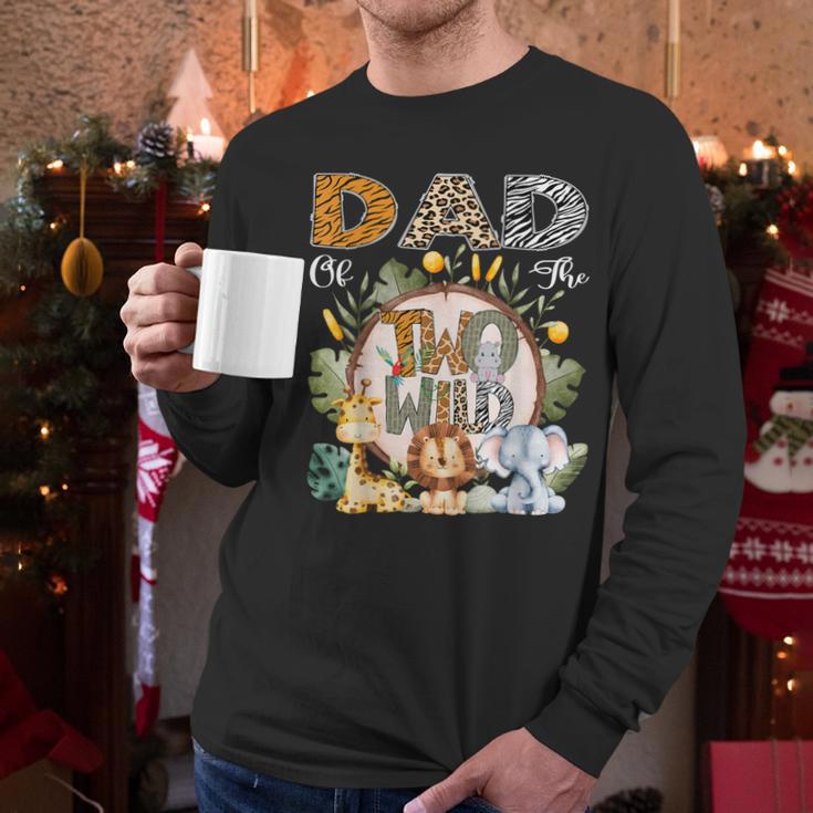 Dad Of The Two Wild Animal Safari 2Nd Birthday Party Men Long Sleeve T-Shirt Dad Of The Two Wild Animal Safari 2Nd Birthday Party Men Long Sleeve T-Shirt