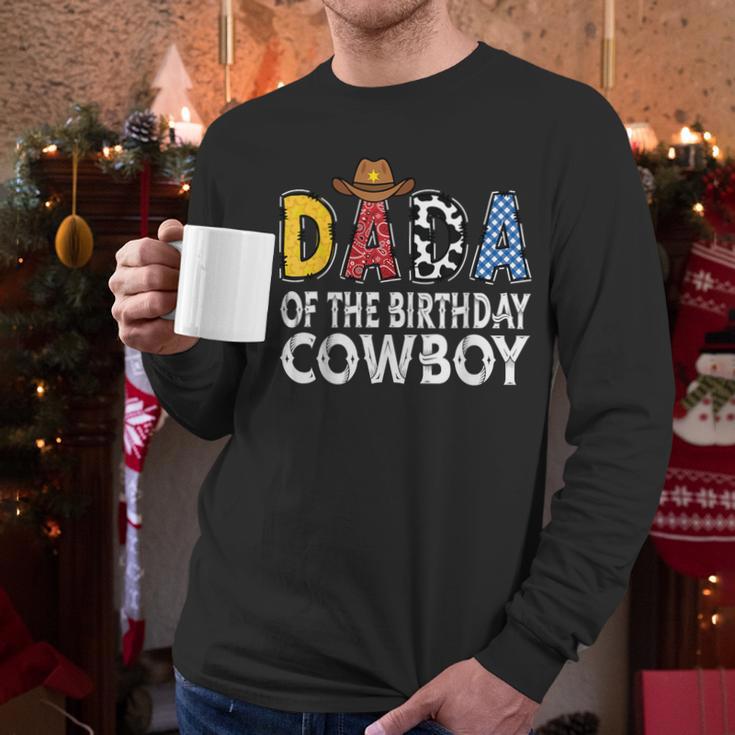 Dada 1st Birthday Cowboy Western Dada Birthday Boy Men Long Sleeve T-Shirt