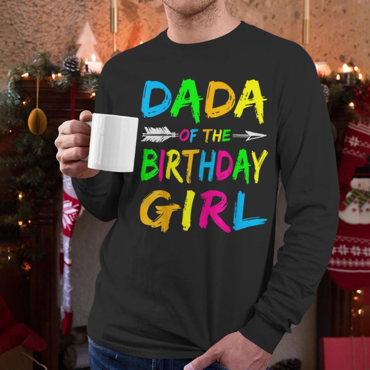 Dada Of The Birthday Girl Retro 80's Party Shirt Men Long Sleeve T-Shirt