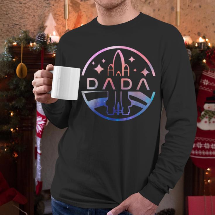 Dada Space Astronaut Rocket Birthday Party Men Long Sleeve T-Shirt
