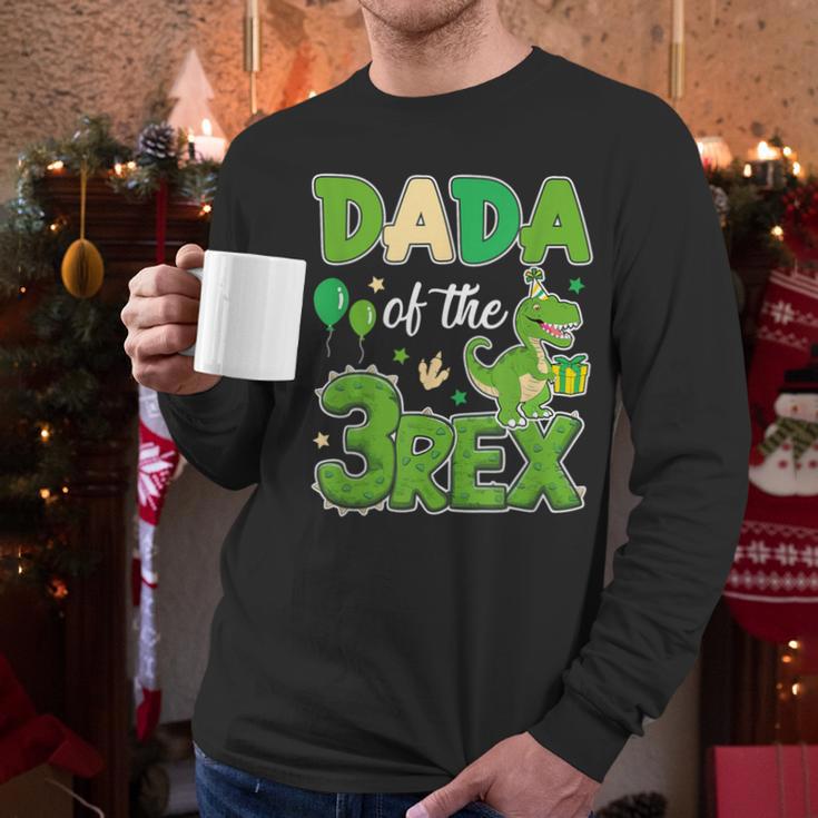 Dada Of The Three Rex Birthday Dinosaur Family Matching Men Long Sleeve T-Shirt