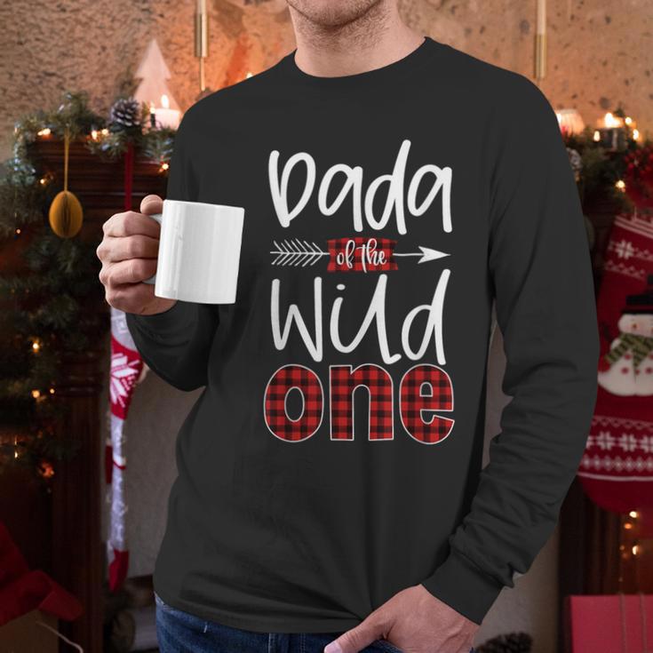 Dada Of The Wild One Buffalo Plaid Lumberjack 1st Birthday Men Long Sleeve T-Shirt