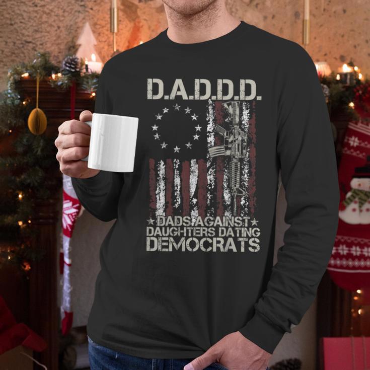 Daddd Gun Dads Against Daughters Dating Democrats On Back Men Long Sleeve T-Shirt Daddd Gun Dads Against Daughters Dating Democrats On Back Men Long Sleeve T-Shirt