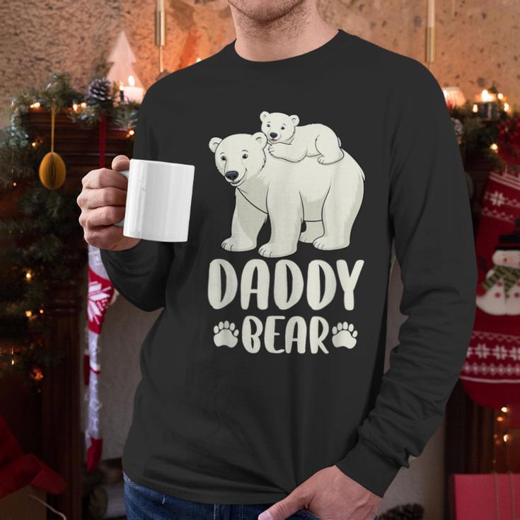 Daddy Bear And Cub Polar Bear Men Long Sleeve T-Shirt