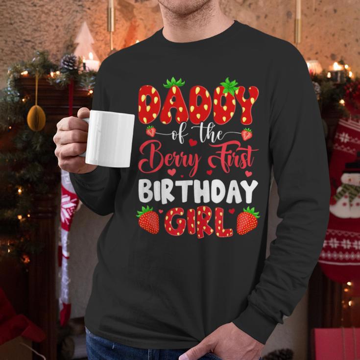 Daddy Of The Berry First Birthday Of Girl Strawberry Men Long Sleeve T-Shirt