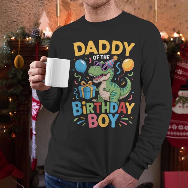 Daddy Of The Birthday Party Outfit Dinosaur Squad Dad Men Long Sleeve T-Shirt