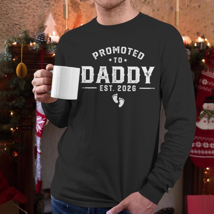 Daddy Est 2026 Daddy To Be New Dad 2026 Men Long Sleeve T-Shirt