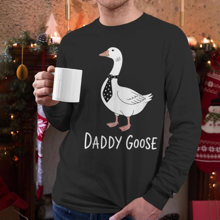 Daddy Goose Fun Father's Day Tee For Dad Men Long Sleeve T-Shirt