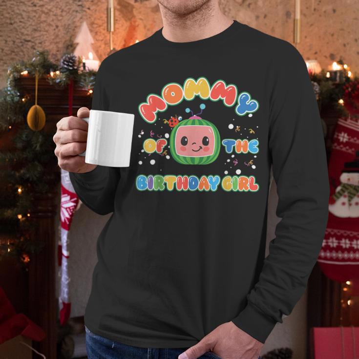 Daddy Mommy Of The Birthday Girl Melon Family Matching Men Long Sleeve T-Shirt