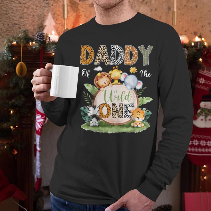 Daddy Of The Wild One 1St Birthday Kids Safari Jungle Men Long Sleeve T-Shirt