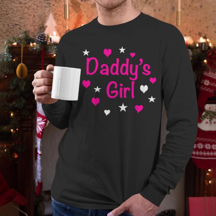 Daddy's Girl Shirt With Pink Lettering Men Long Sleeve T-Shirt Daddy's Girl Shirt With Pink Lettering Men Long Sleeve T-Shirt